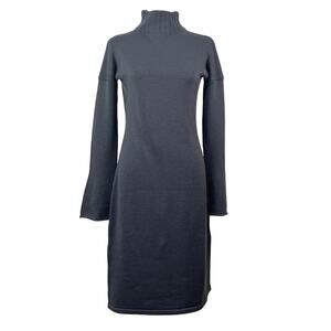 MAXMARA LEISURE Navile Long-Sleeve Wool Sweater Dress Gray Neutral
